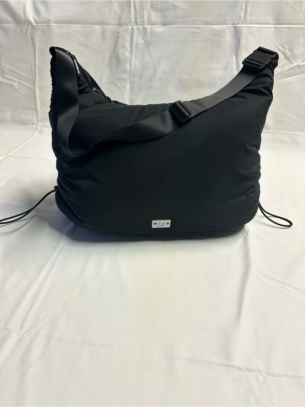 WILO Black Nylon Crossbody Messenger Bag